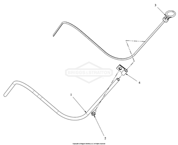 Engine Group - Dipstick And Tube Diagram and Parts List for 076158-02  Briggs and Stratton Generator